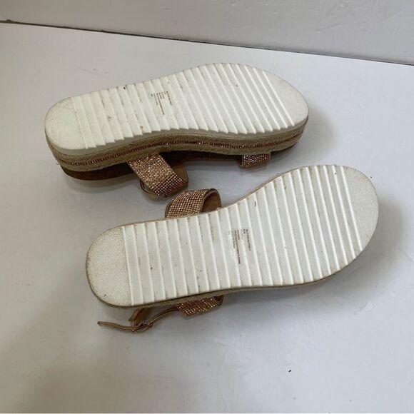 MADDEN GIRL GLITZIE PLATFORM SANDALS IN GOLD GLITTER - Picture 6 of 7